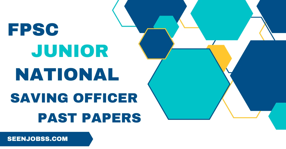 FPSC Junior National Saving Officer Past Papers PDF Download