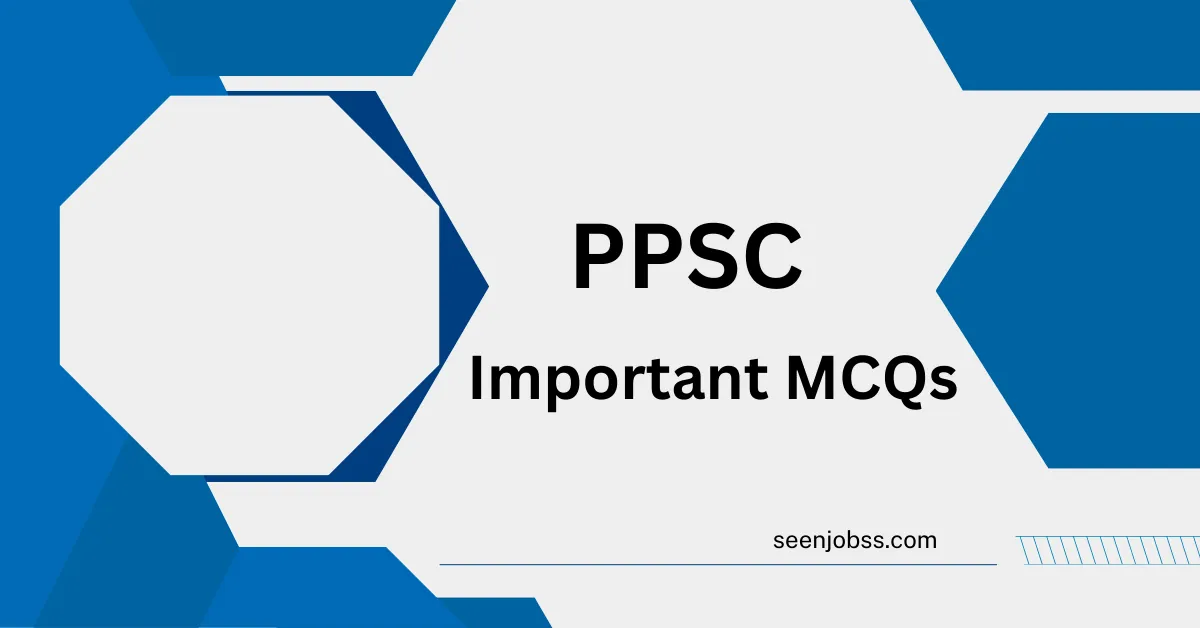 PPSC Important MCQs